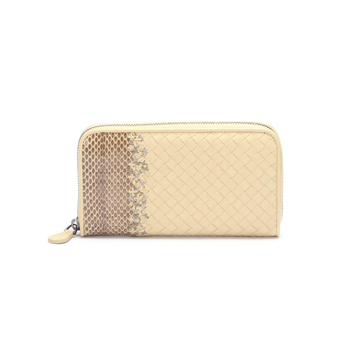 Nappa Python Intrecciato Zip Around Wallet