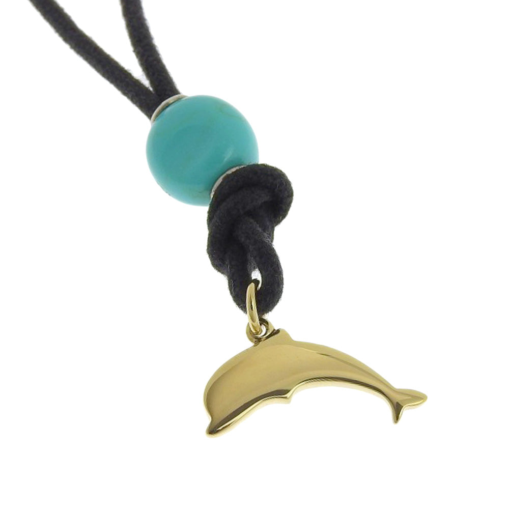 Italian Pomellato Dolphin Necklace in K18 Yellow Gold for Women