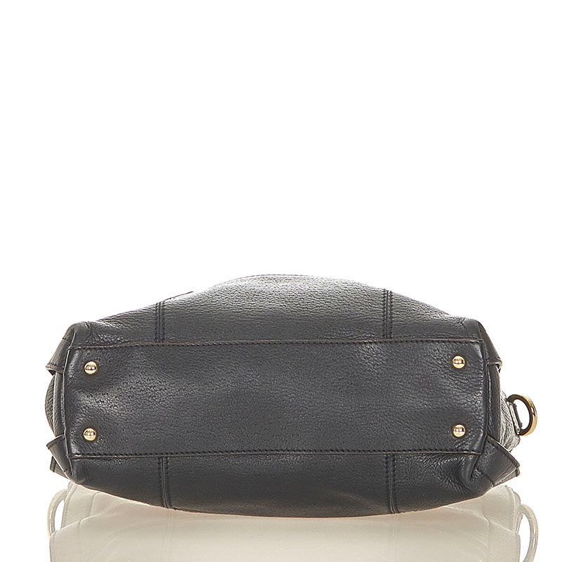 Gancini Leather Shoulder Bag