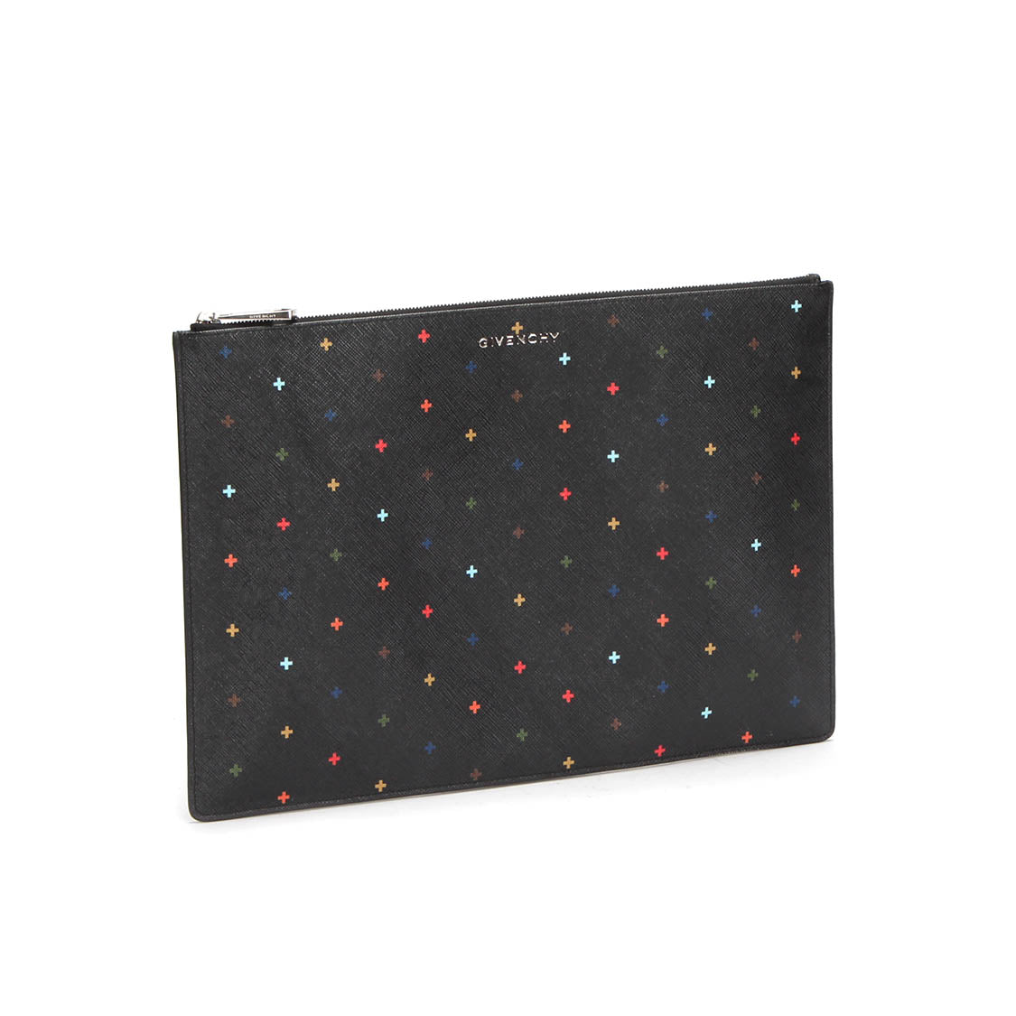 Printed Leather Clutch Bag