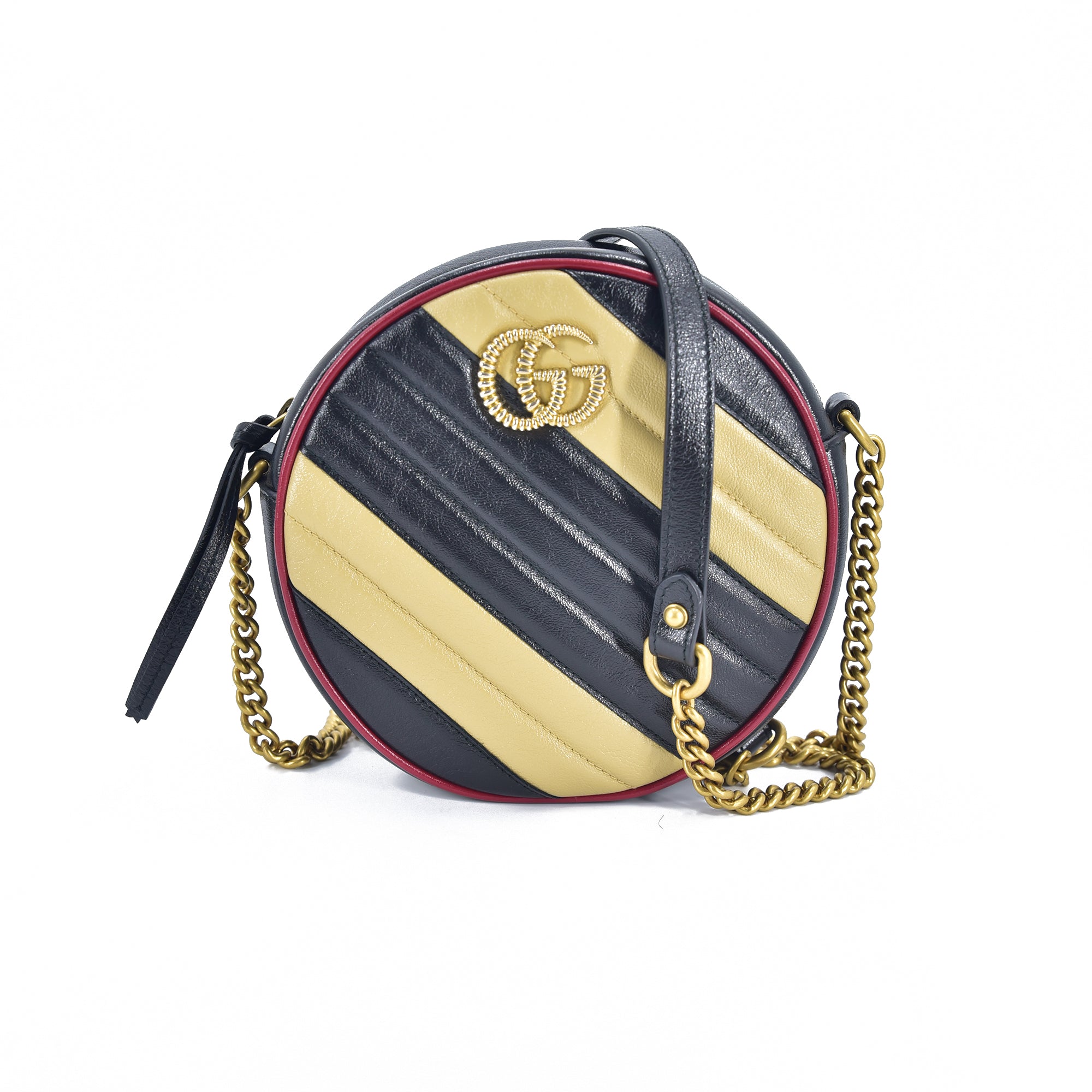 GG Marmont Torchon Mini Round Crossbody Bag 550154