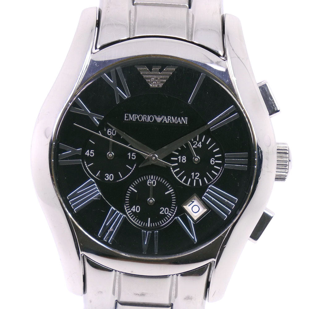 Emporio Armani Men's Stainless Steel Quartz Chronograph Watch with Black Dial  AR-0673