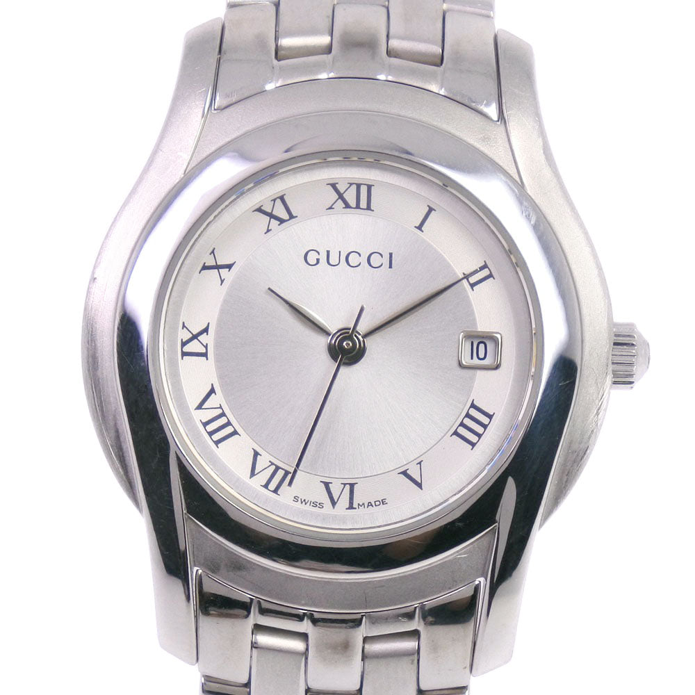 Gucci Ladies Stainless Steel Quartz Watch with Silver Dial  5500L