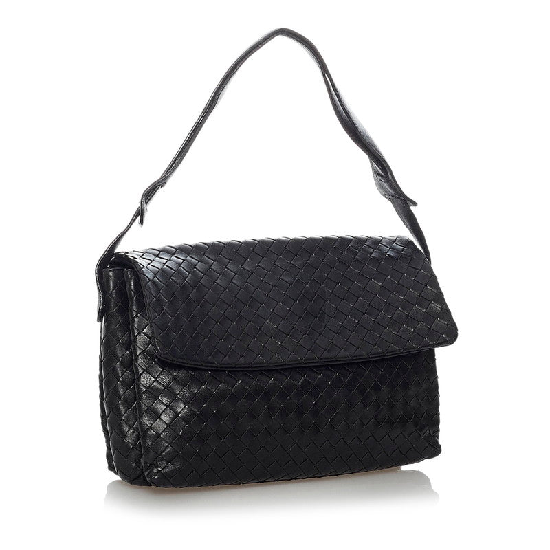 Intrecciato Leather Shoulder Bag