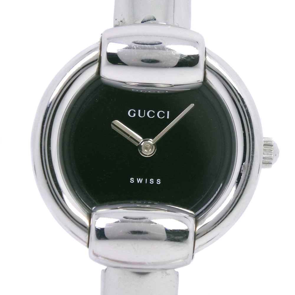 Gucci Women's Stainless Steel Wristwatch with Quartz and Black Dial 1400L [Pre-owned] 1400L