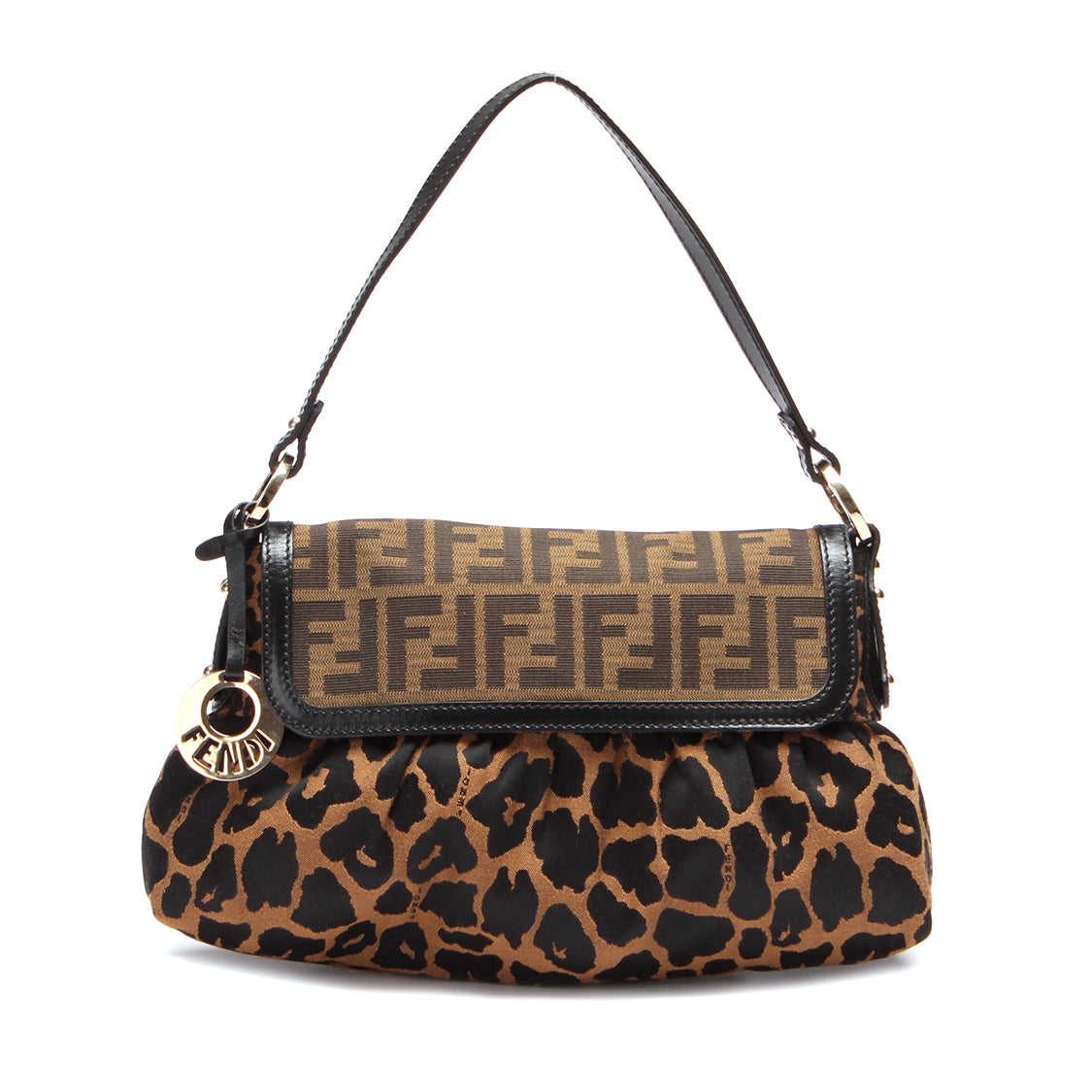 Zucca Canvas Leopard Shoulder Bag 8BR445