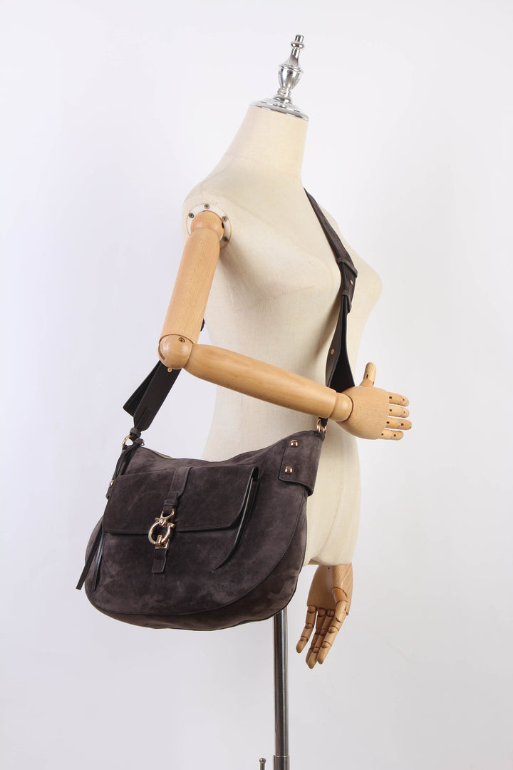 Suede Leather Crossbody Bag