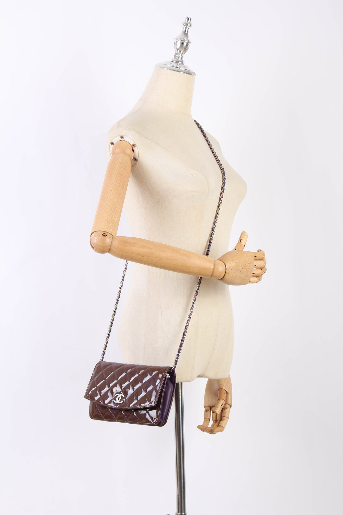 Matelasse Patent Leather Crossbody Bag