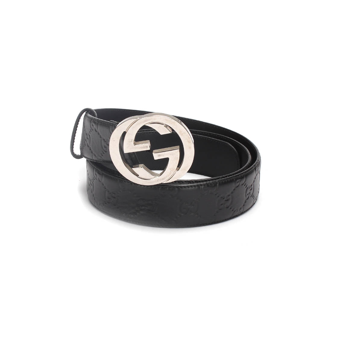 Gucci Guccissima Signature Belt Leather Belt 411924 in Good condition
