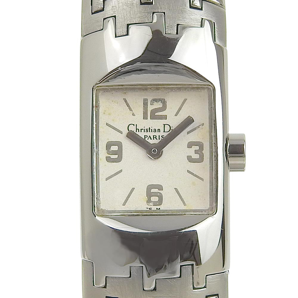 Dior  [Dior] Stainless Steel Silver Quartz Analog Display Ladies' White Dial Diorific D96-100 Wristwatch [Pre-owned] Metal Quartz D96-100 in Fair condition