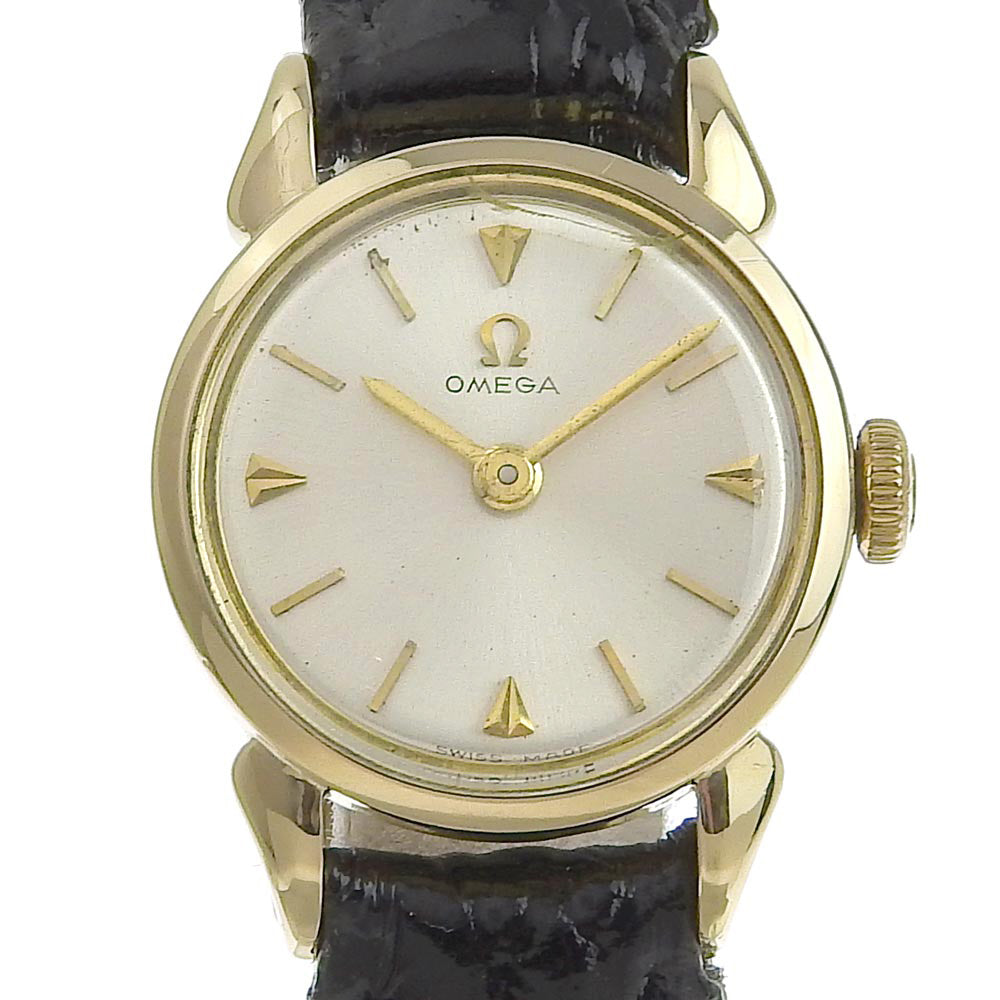 [OMEGA] Gold Plated Omega Cal. 620 Ladies' Manual Winding Silver Dial Wristwatch [Pre-owned] B-Rank