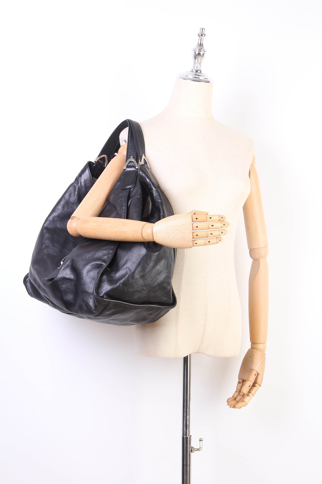 Large Stirrup Leather Shoulder Bag 296855