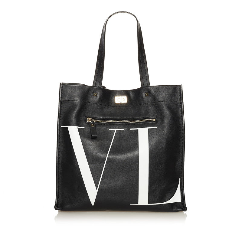 VLTN Leather Tote Bag