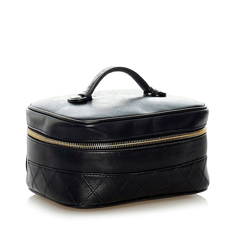Matelasse Leather Vanity Bag
