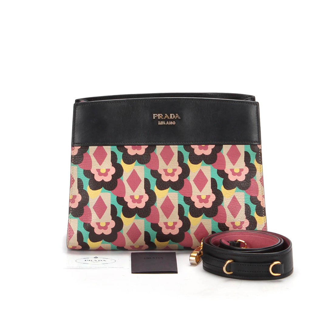 City Calf Floral Printed Saffiano Esplanade Crossbody