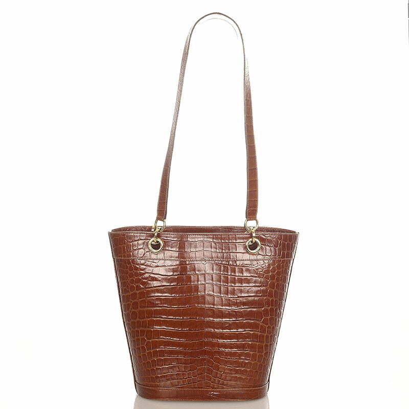 Embossed Leather Tote Bag