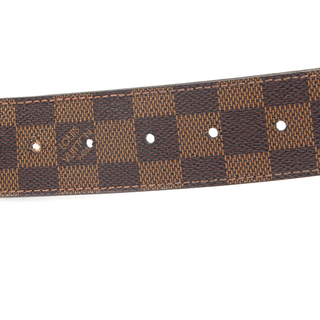 Initiales Damier Ebene Pattern Belt