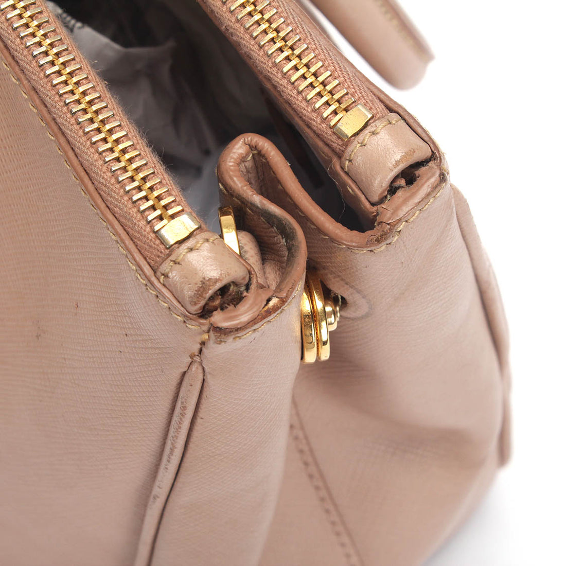 Saffiano Double Zip Galleria Tote Bag