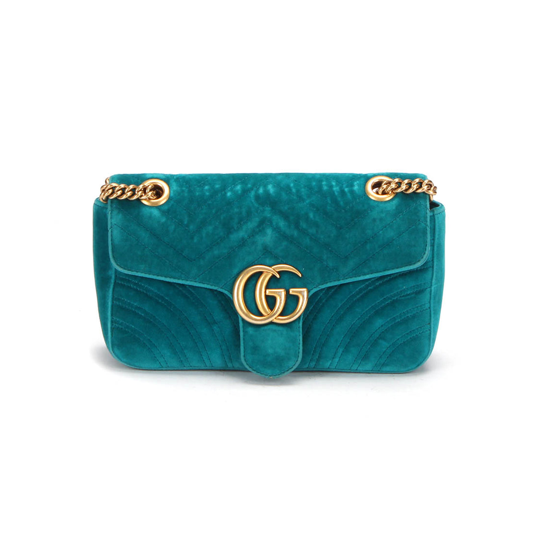 Small GG Marmont Velvet Shoulder Bag 443497