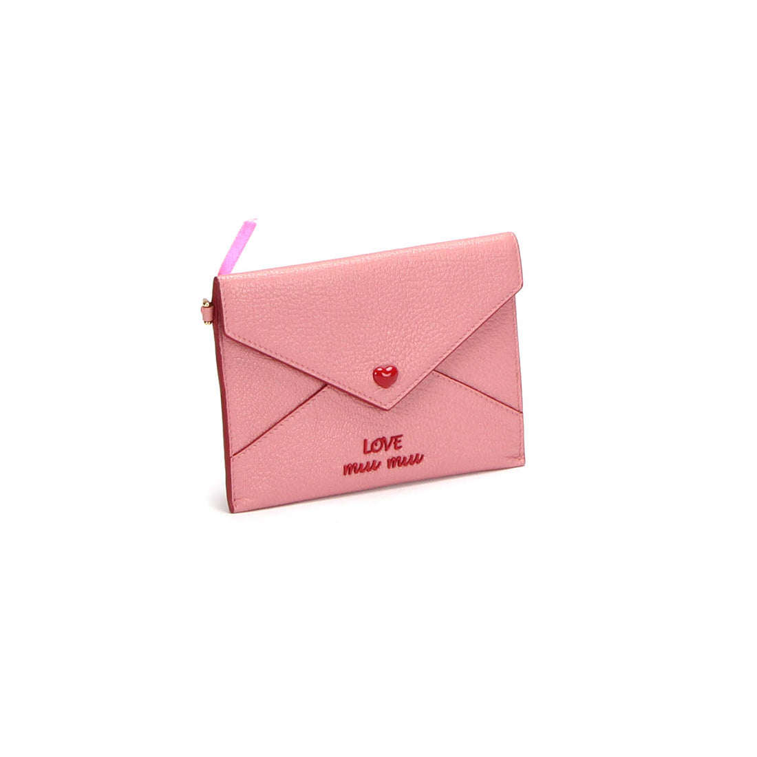 Love Envelope Leather Clutch Bag