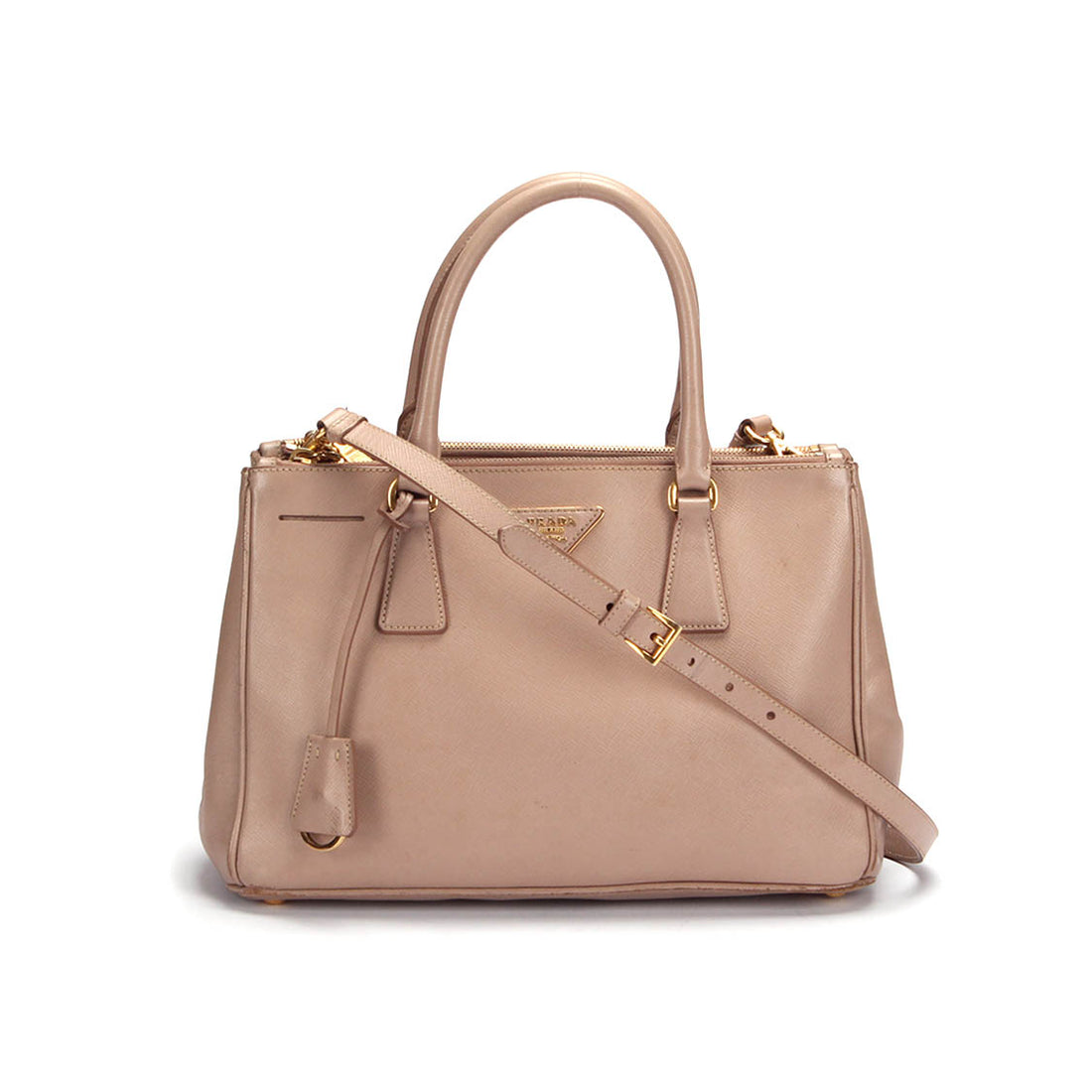 Saffiano Double Zip Galleria Tote Bag