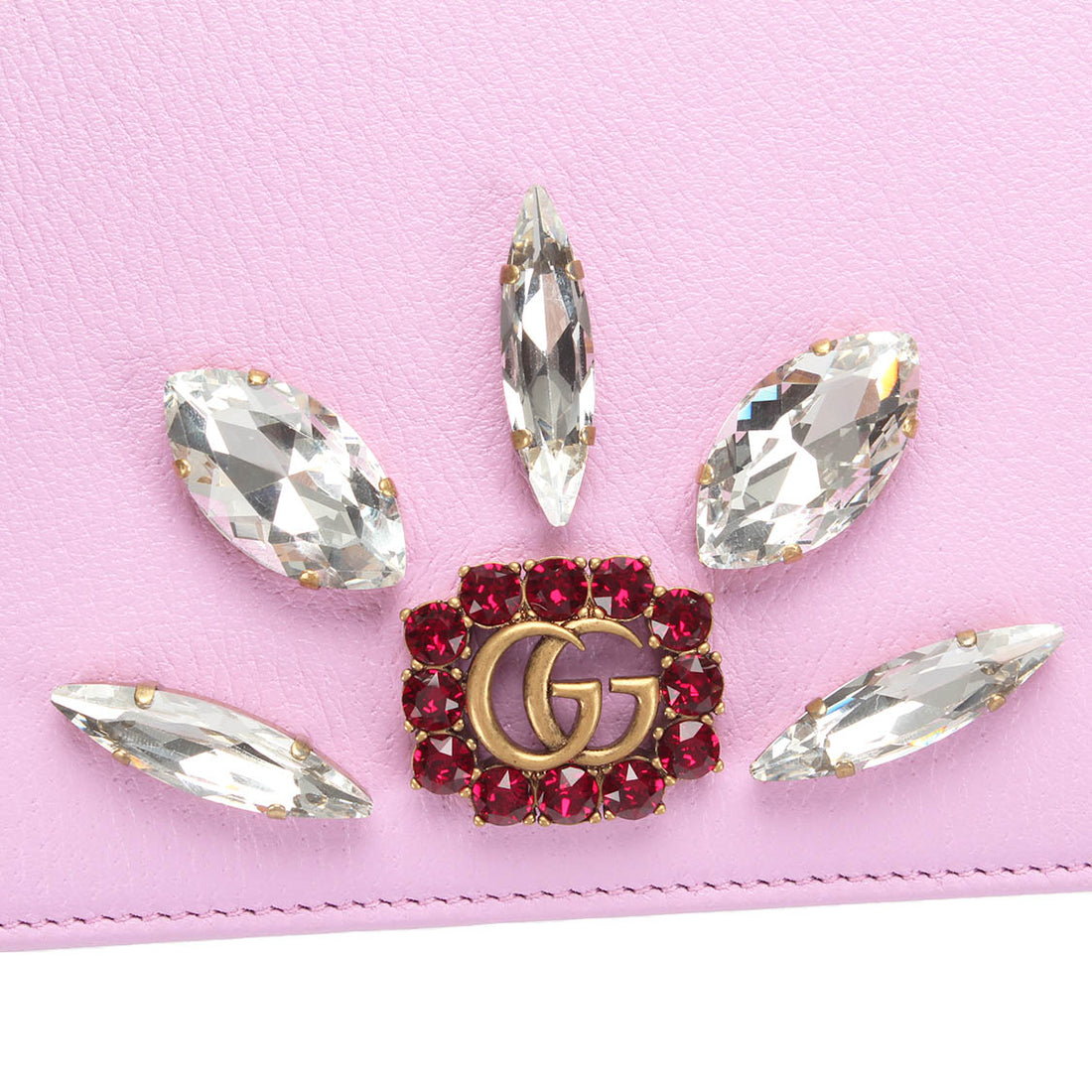 Mini Marquise Crystals GG Wallet on Chain 499782