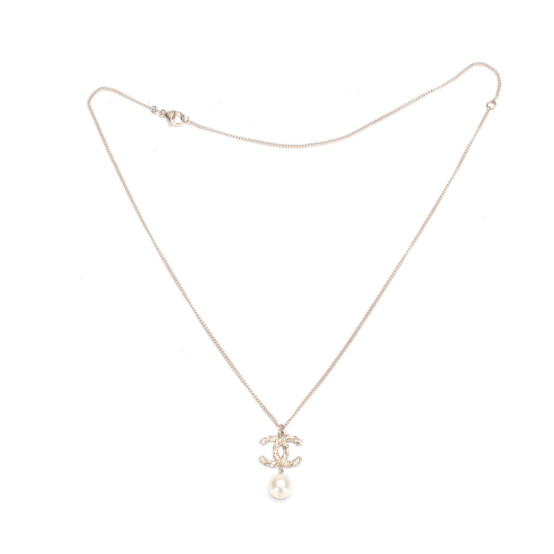 CC Pearl Drop Necklace