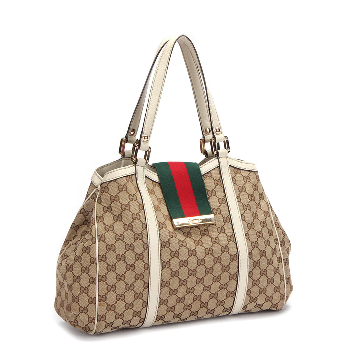 Gucci GG Canvas Web New Ladies Shoulder Bag Canvas Shoulder Bag 233609 in Good condition
