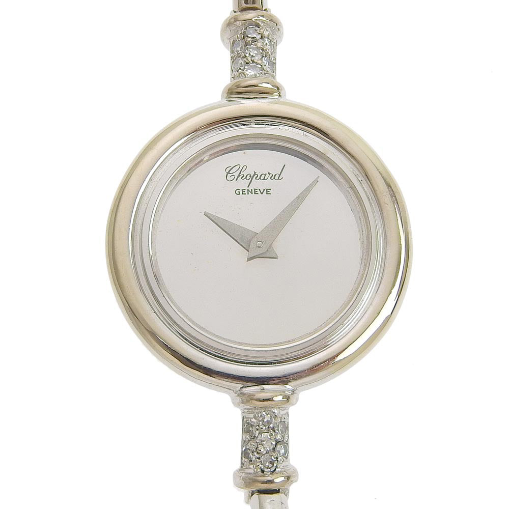 Chopard  Chopard Round G30171 Wristwatch, K18 White Gold & Diamonds, Hand-Wound, Silver Dial, Ladies, Swiss Made [Used] Metal Other G30171 in Fair condition