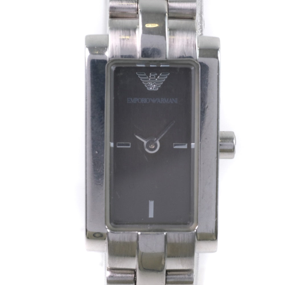 Emporio Armani (Armani) AR-5432 Women's Watch - Stainless Steel, Silver/Black, Quartz, Black-Dial [Pre-loved] AR-5432