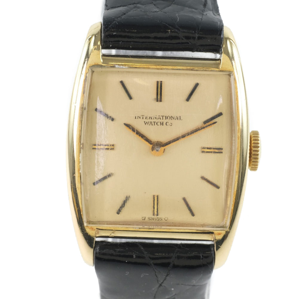 IWC Schaffhausen Wristwatch, Cal.412 R4172, K18 Yellow Gold and Leather, Hand-Wound, Gold Dial, Ladies [Used] R4172