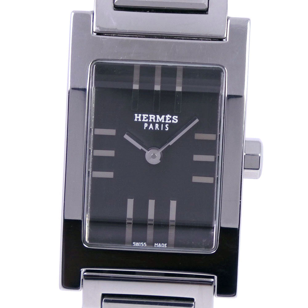 Hermes Tandem Women's TA1.210 Stainless Steel Quartz Watch with Grey Dial (Pre-owned) TA1.210