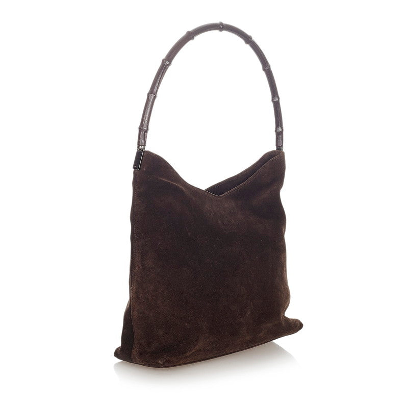 Bamboo Suede Shoulder Bag 001 3244