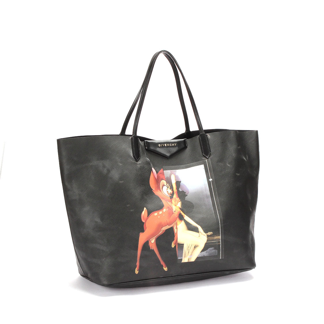 Bambi Antigona Leather Tote Bag