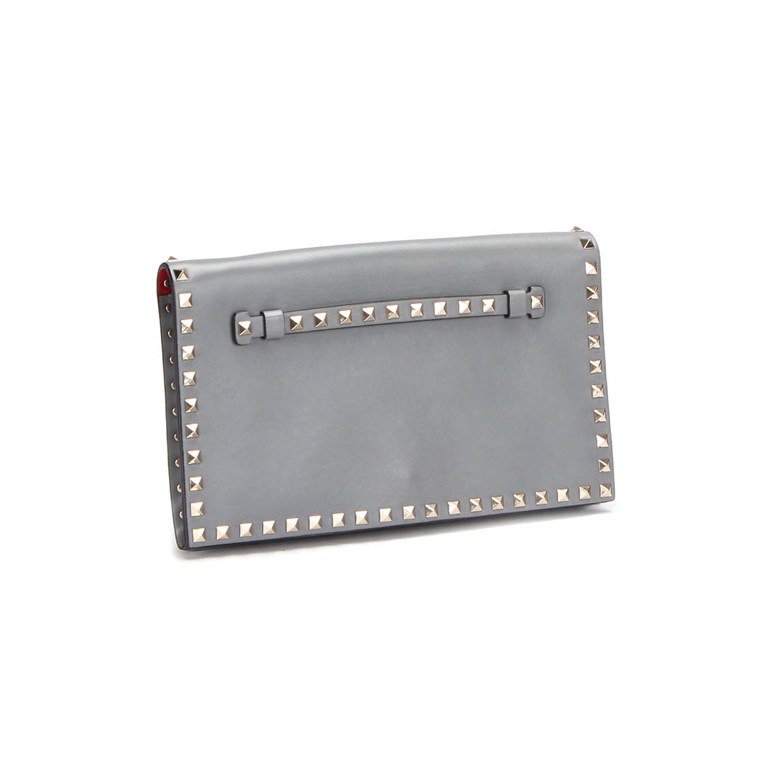 Rockstud Leather Clutch Bag