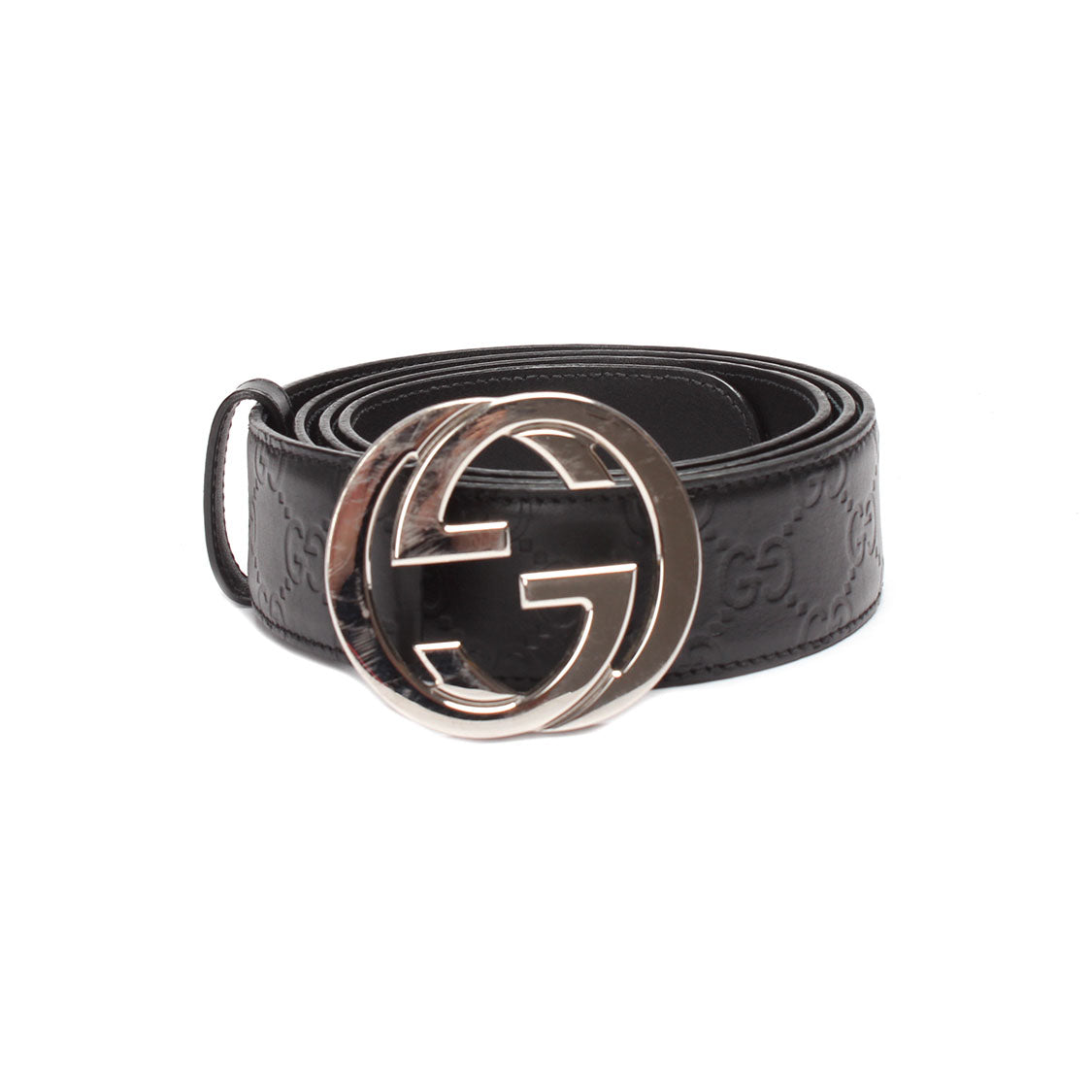 Guccissima Leather Signature Belt 411924