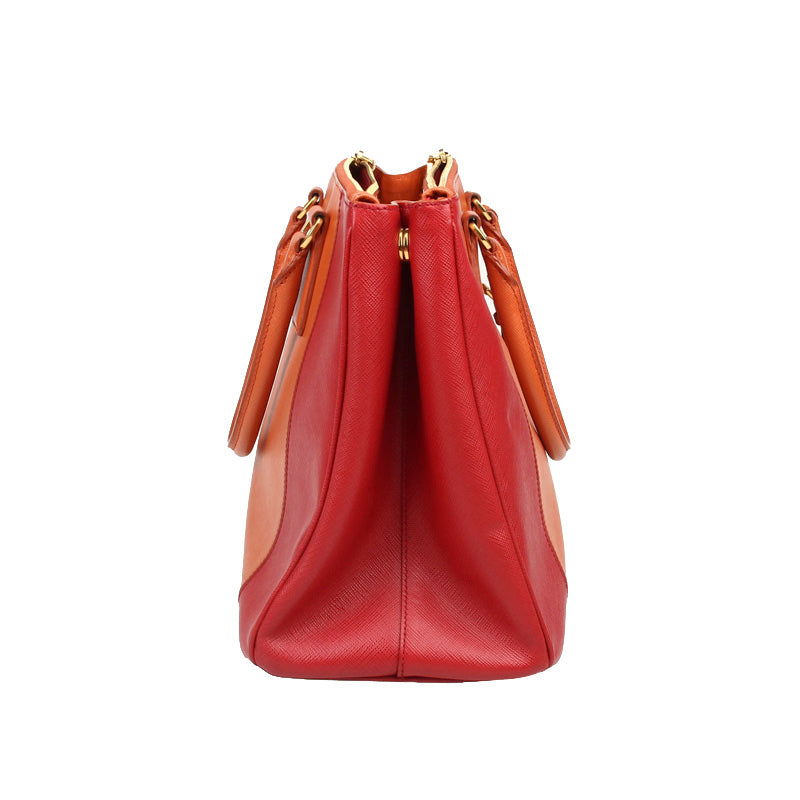 Two-Tone Saffiano Galleria Handbag