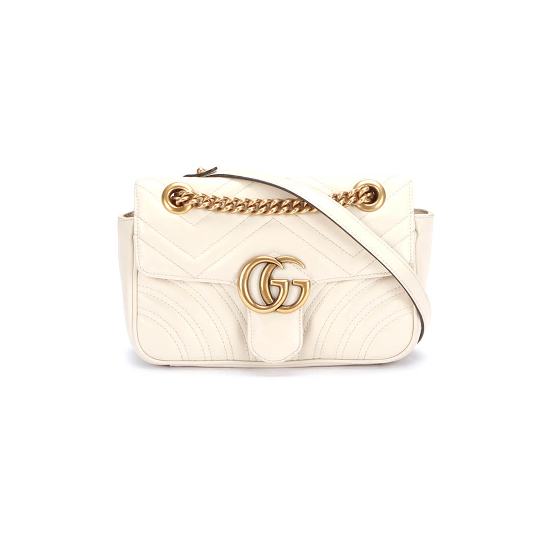 Gucci Mini GG Marmont Leather Shoulder Bag Leather Shoulder Bag 446744 in Good condition