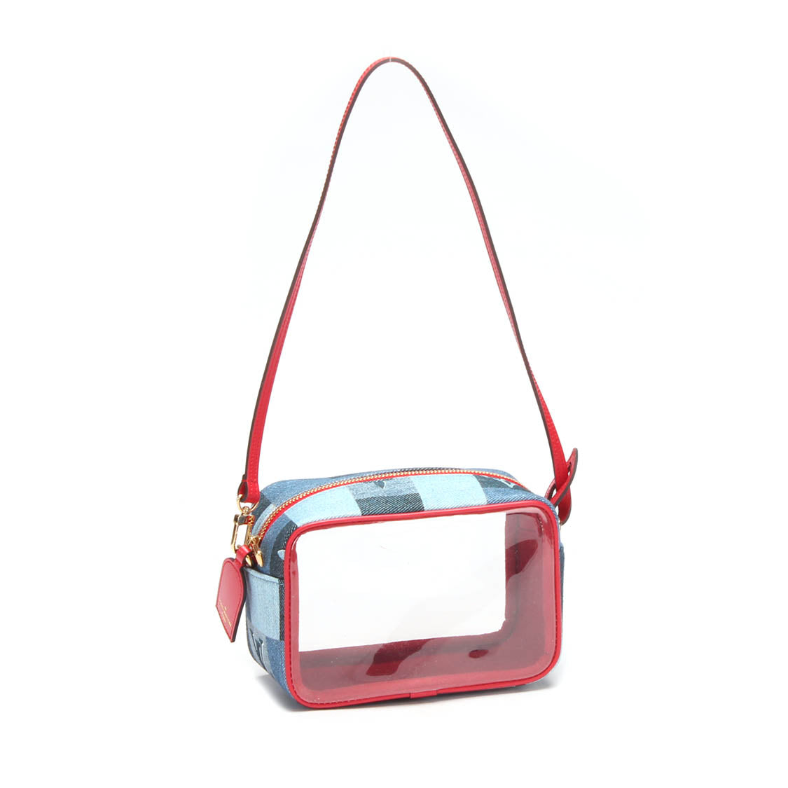 Louis Vuitton Beach Denim Patchwork Transparent Shoulder Bag on SALE
