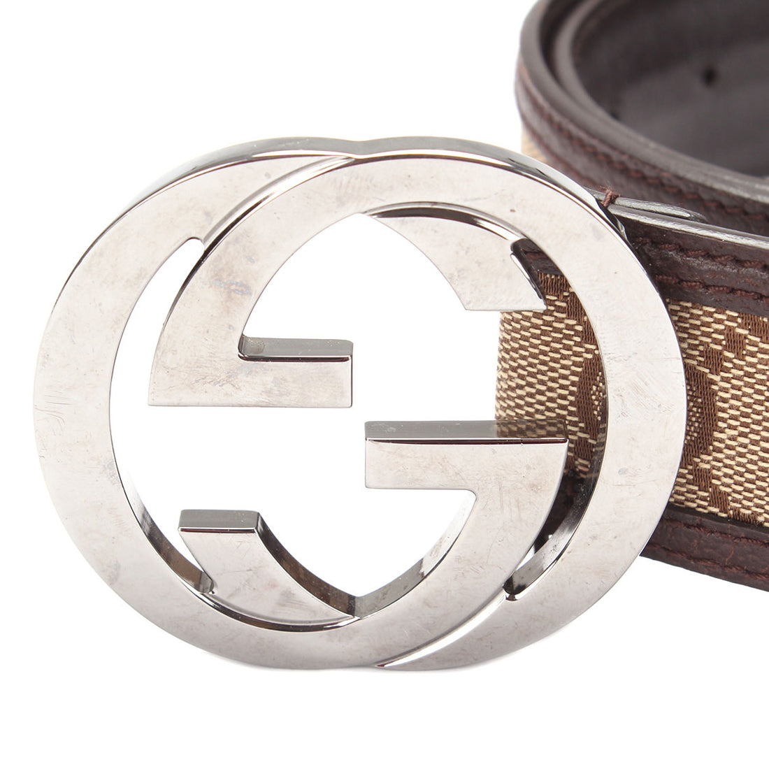 GG Canvas Interlocking G Belt 114876