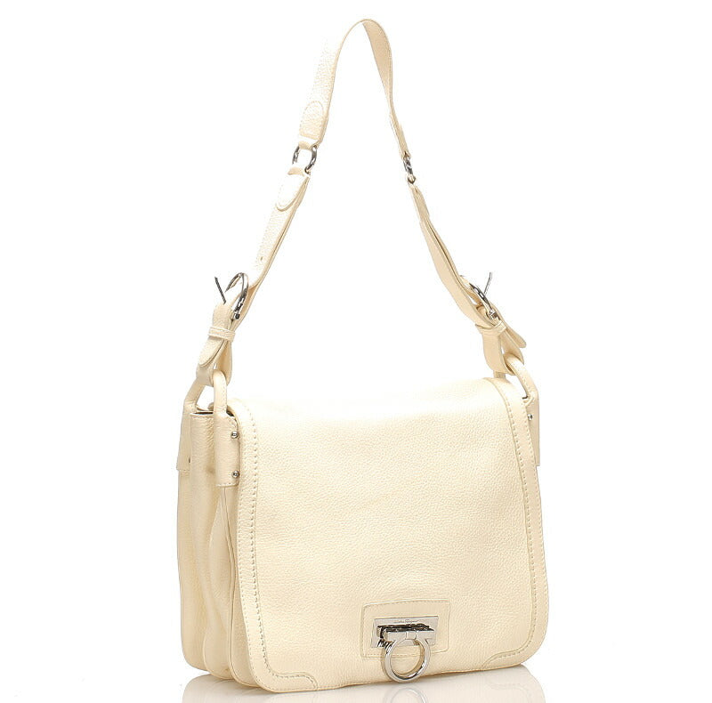 Gancini Leather Shoulder Bag