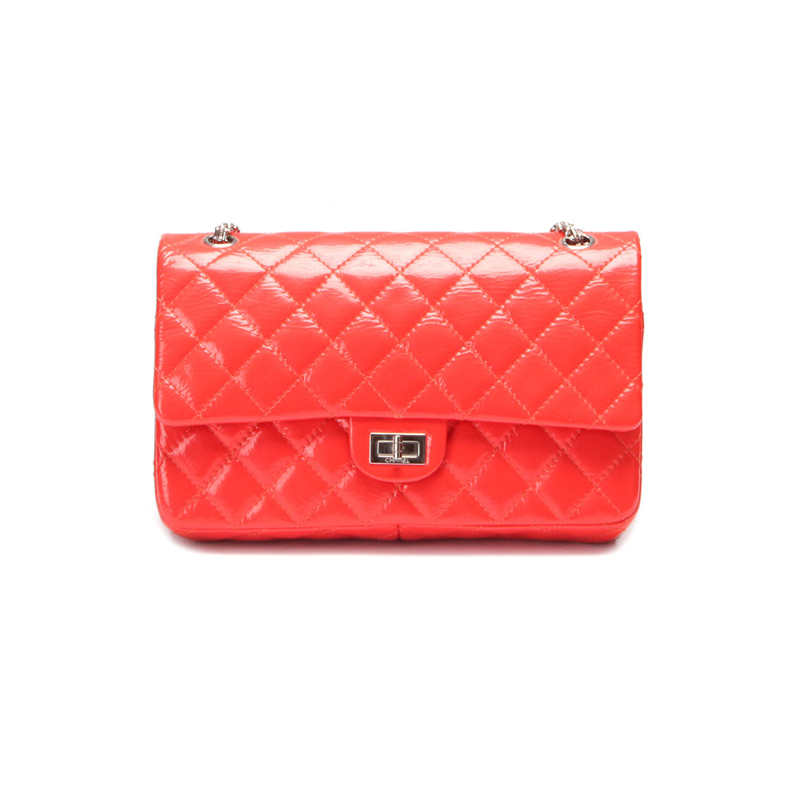 Quilted Patent Leather 2.55 Chain Flap Shoulder Bag