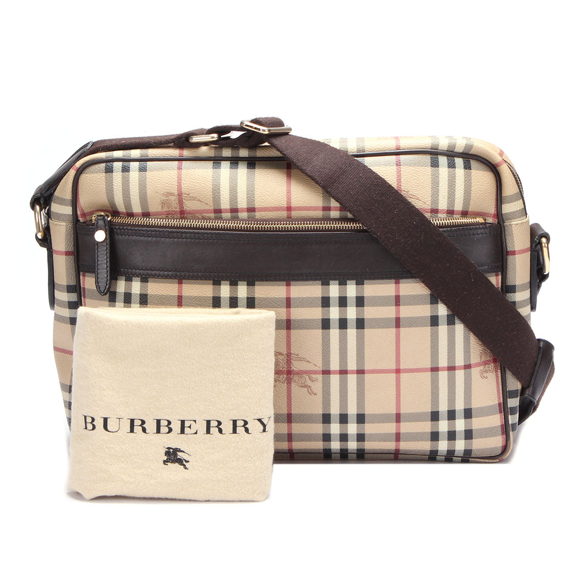 Haymarket Check Canvas Messenger Bag