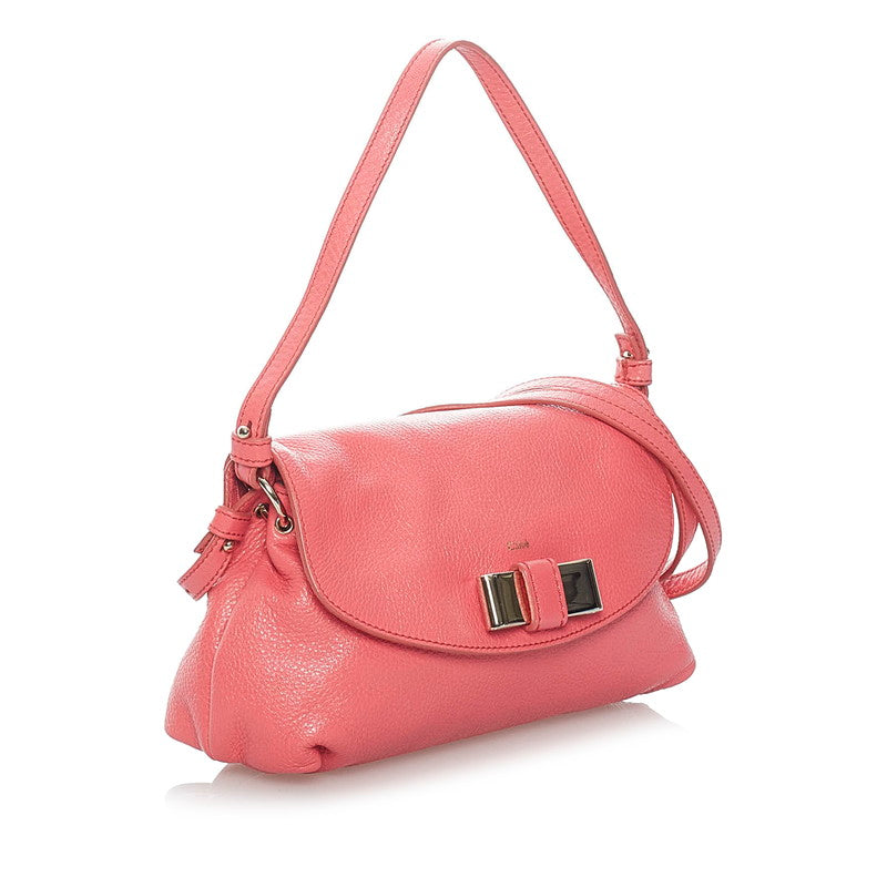 Leather Lily Bow Crossbody Bag