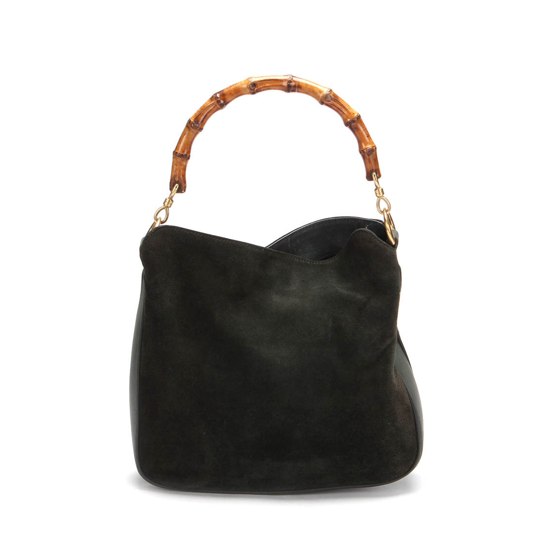 Bamboo Suede Shoulder Bag