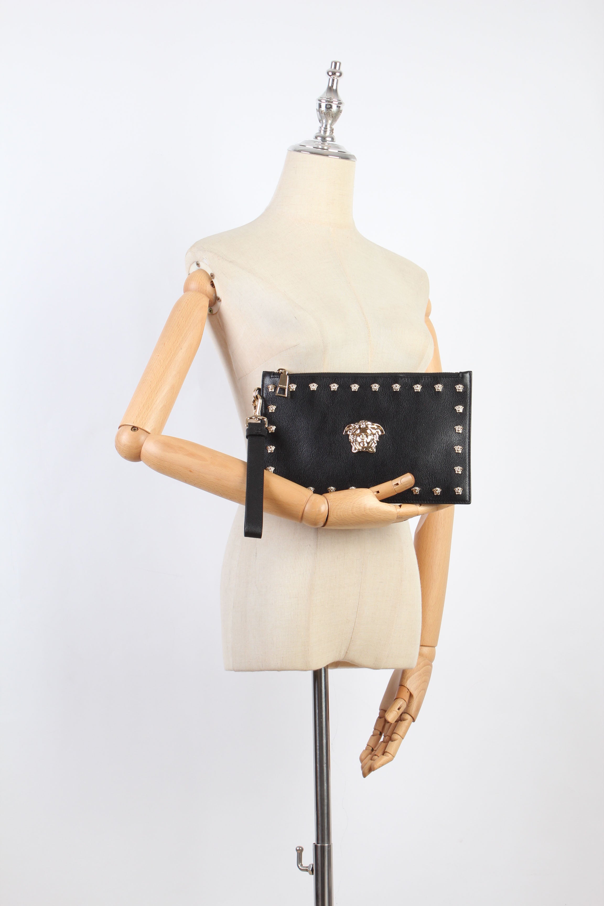 Leather Studded Clutch