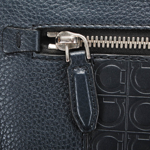 Gancini Leather Clutch Bag
