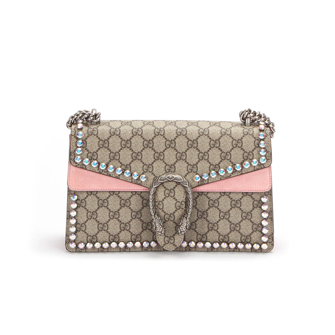 Small Crystal-Embellished GG Supreme Dionysus Shoulder Bag 400249