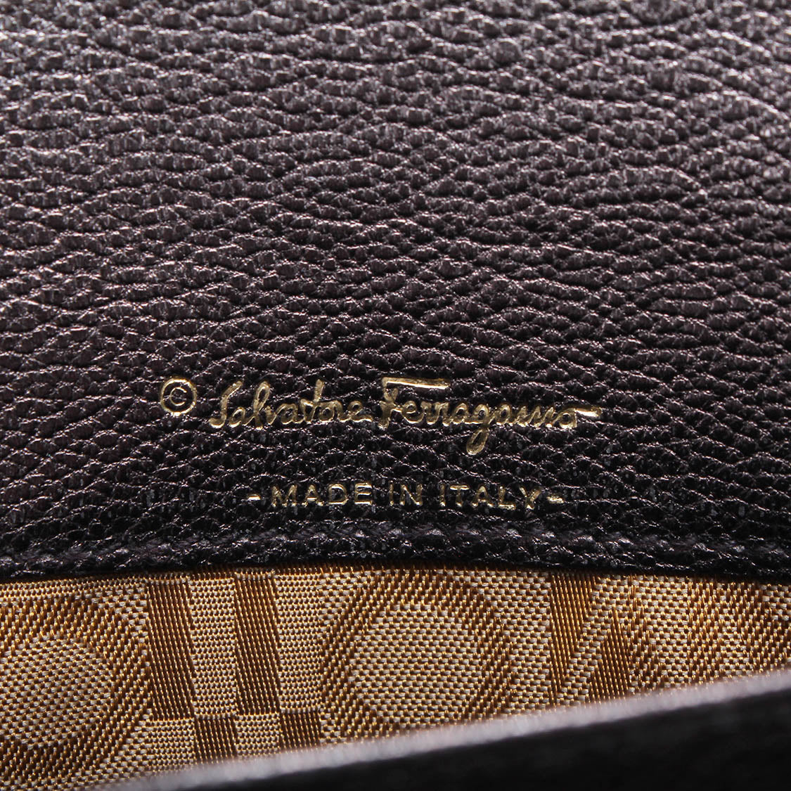 Gancini Leather Long Wallet