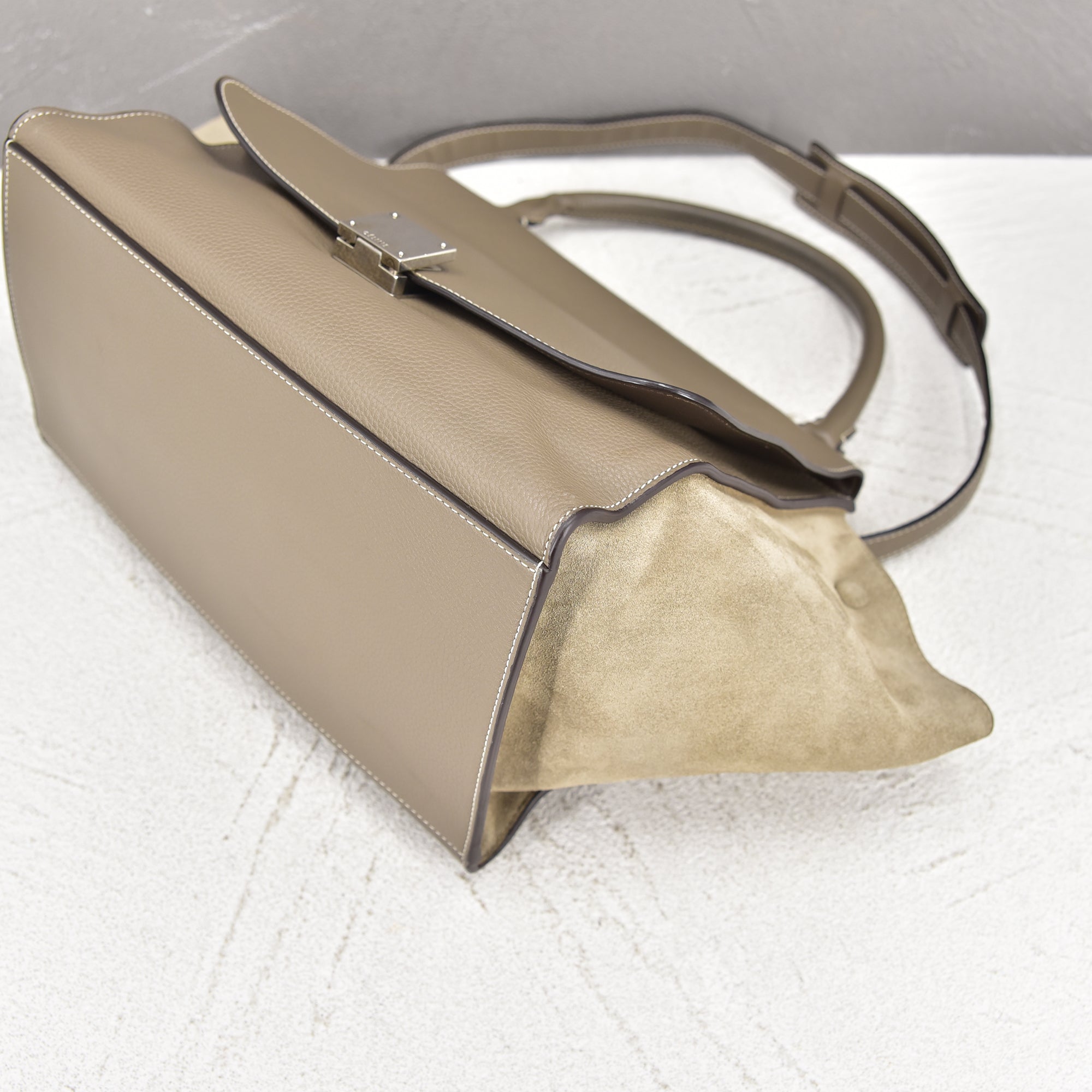 Trapeze Leather Handbag